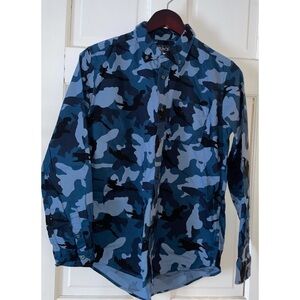 💕Place Boy Camouflage Long Sleeve Button Down Shirt